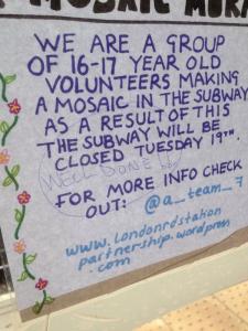 Someone even decided to comment ON one of our posters