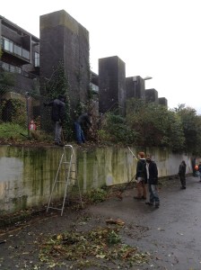 Greenway wall cleared