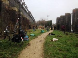 Up on the Greenway w bike
